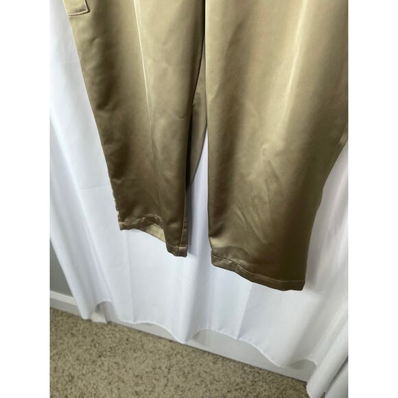 Lane Bryant slacks pants trousers women's plus size 22 brown satin wide legged - Picture 4 of 16
